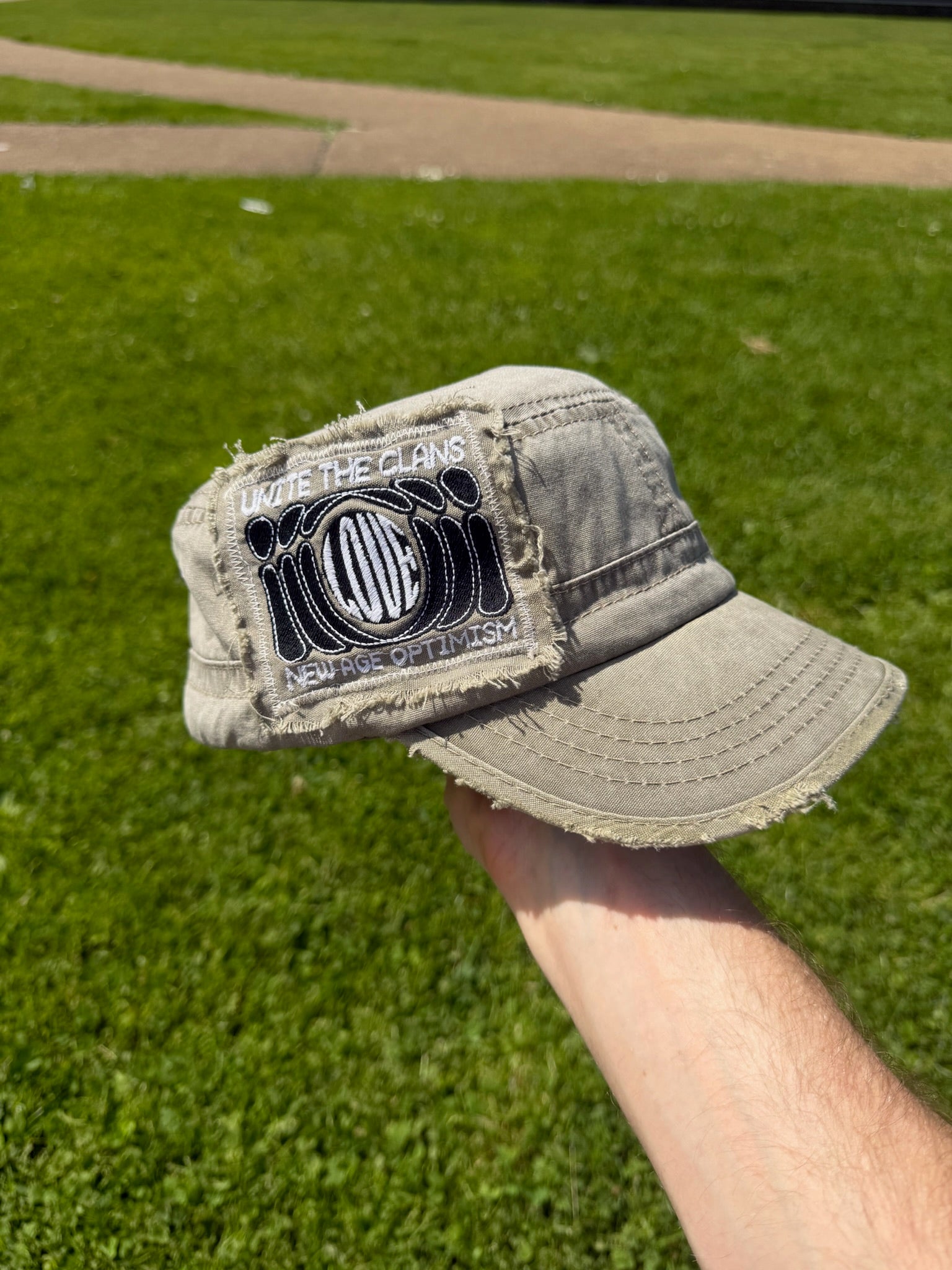 Unite The Clans Hat - Khaki Contrast Stitch