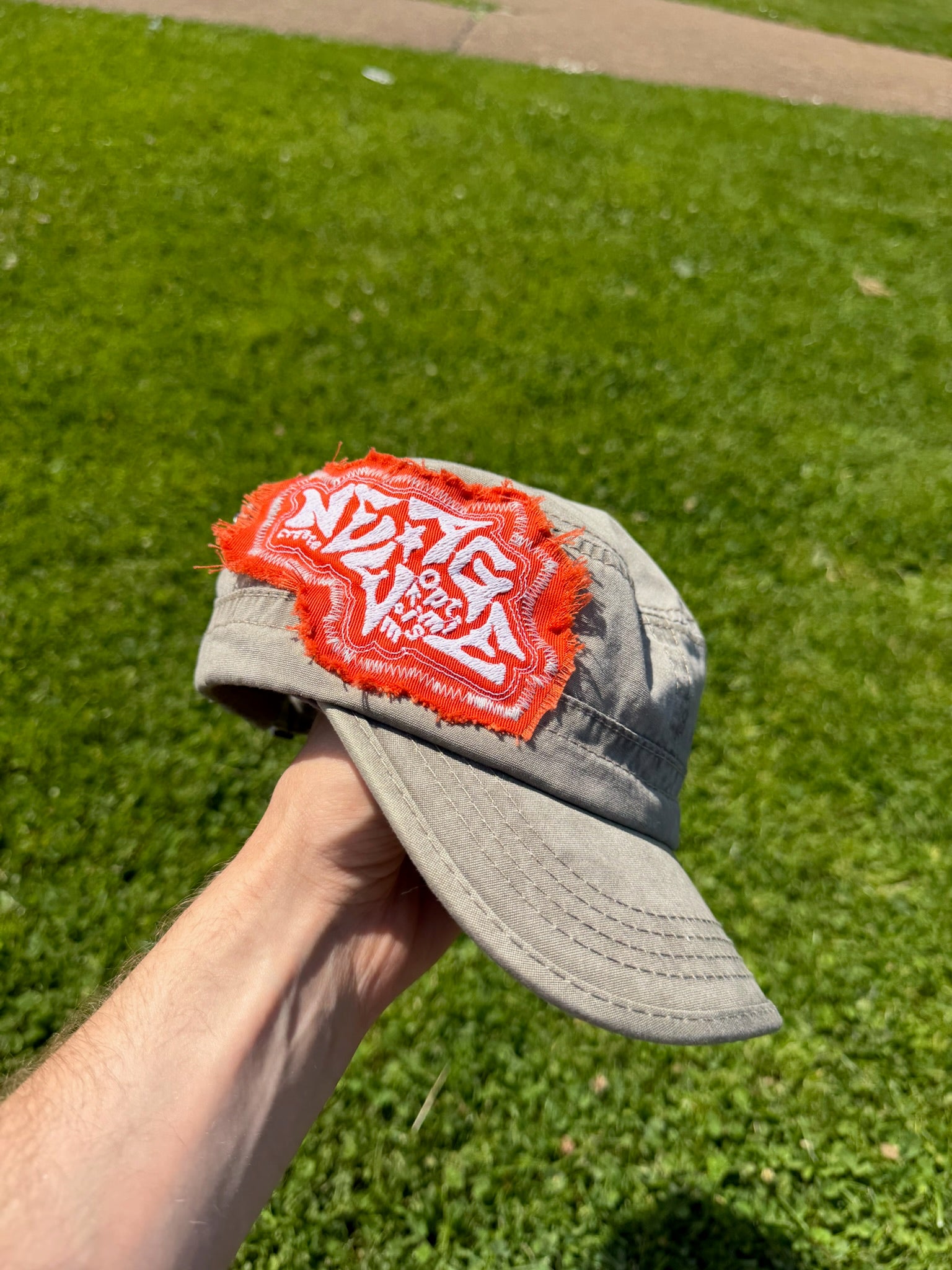 New Age Hat - Khaki + Orange