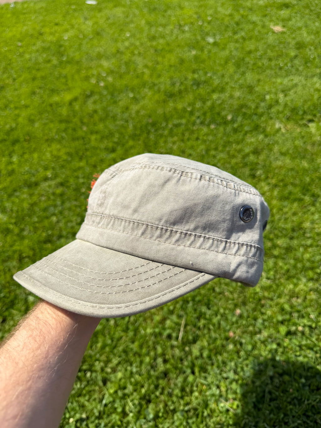 New Age Hat - Khaki + Orange