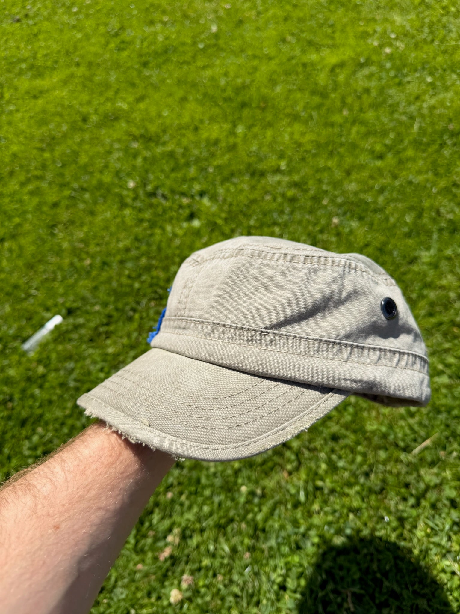 New Age Hat - Khaki + Blue